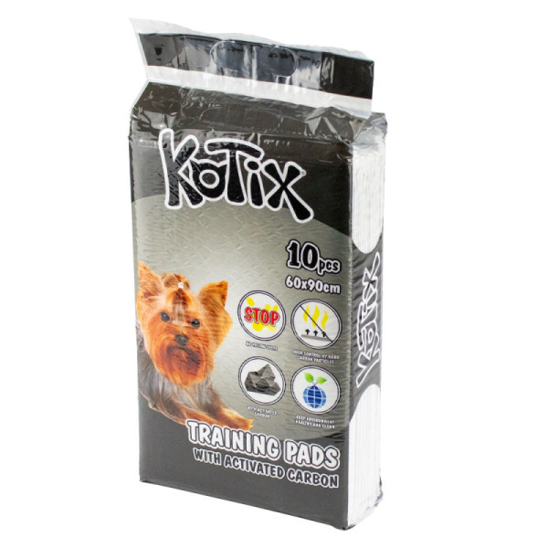 Kotix (Котикс) Pet Training Pads Activated Carbon Premium - Пеленки для собак одноразовые экстрабсорбирующие с активированным углем 60x90 см 10 шт.