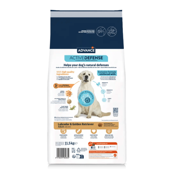 Advance (Эдванс) Dog Labrador Golden Retriever Chicken - Сухой корм для Лабрадоров и Голден ретриверов 11.5 кг