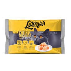 La Murr (Ля Мурр) Cat Chicken in Sause - Вологий корм для котів з куркою в соусі (4 шт Х 100 г) 400 г
