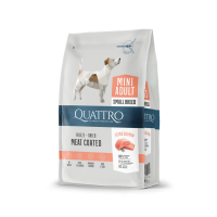 Quattro (Кватро) Dog Extra Salmon Adult Mini - Сухой корм для взрослых собак мелких пород с мясом лосося 1.5 кг