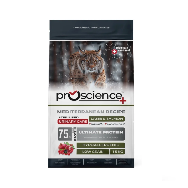 ProScience (ПроСайнс) Cat Lamb & Salmon Hypoallergenic Sterilised Adult - Сухой гипоаллергенный корм для взрослых стерилизованных котов с мясом ягнёнка и лосося 15 кг