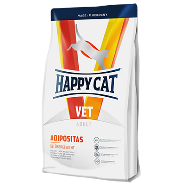 Happy Cat (Хепи Кет) Vet Diet Poultry Adipositas Adult - Сухой лечебный корм для взрослых котов с лишним весом с мясом птицы 4 кг