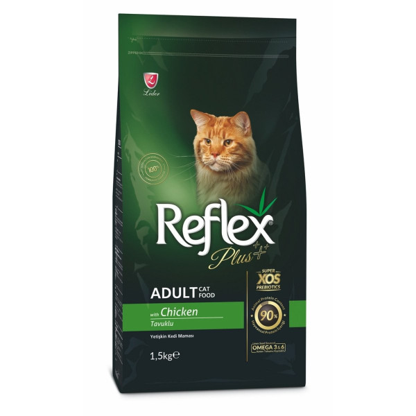 Reflex Plus (Рефлекс Плюс) Cat Food Chicken - Сухой корм для взрослых котов с курицей 1.5 кг