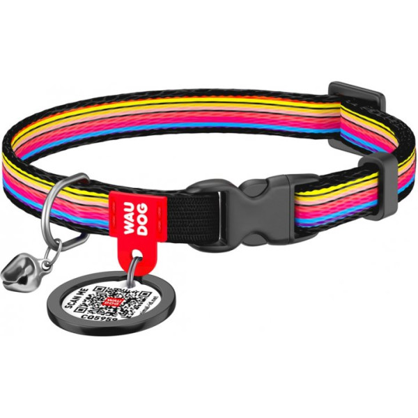 Нашийник для котів, "Лінія 1", пласт. фастекс, Ш 10 мм, Довжина 20-30 см, XS, WAUDOG Nylon c QR