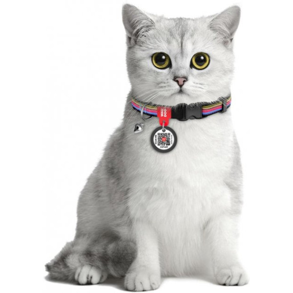 Нашийник для котів, "Лінія 1", пласт. фастекс, Ш 10 мм, Довжина 20-30 см, XS, WAUDOG Nylon c QR