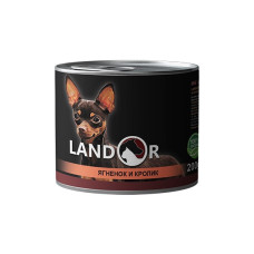 Landor Small Breed Lamb & Rabbit - Вологий корм для дорослих собак дрібних порід з ягням та кроликом 0.2 кг