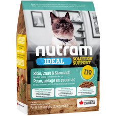 Nutram (Нутрам) I19 Sensetive Chiken & Salmon - Сухий корм для кішок з проблемами шкіри, шерсті або шлунка з куркою та лососем 1.13 кг