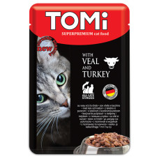 TOMi (Томі) Cat Veal &Turkey - Вологий корм для котів телятина з індичкою 100 г