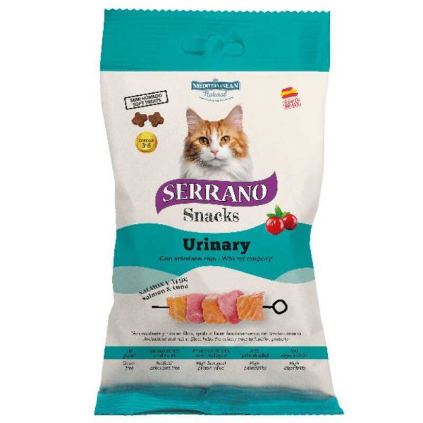 Serrano (Серрано) Snacks For Cats Salmon And Tuna Urinary - Натуральные лакомства для кошек для поддержания здоровья мочевыделительной системы 0,05 кг