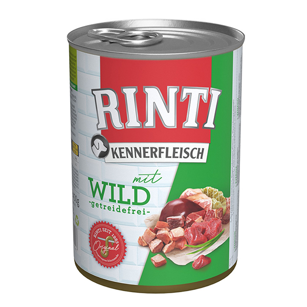 Rinti (Ринти) Dog Kennerfleisch Grain Free With Game - Влажный корм для собак, беззерновой с дичью 400 г