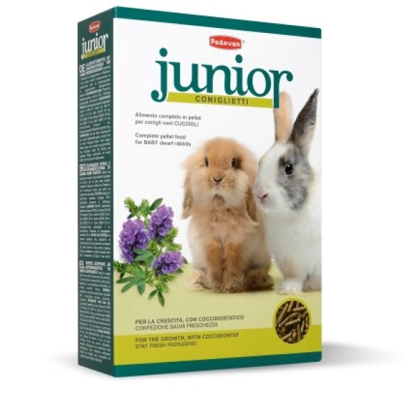 Padovan (Падован) Junior Coniglietti - Корм для молодняка карликовых кроликов с кокцидиостатиком 850 г