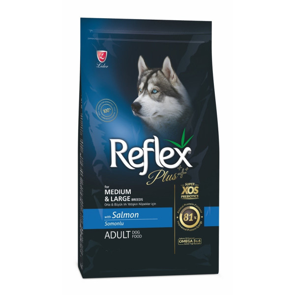 Reflex Plus (Рефлекс Плюс) Dog Medium & Large Breed Salmon - Сухий корм для собак середніх і великих порід з лососем 15 кг