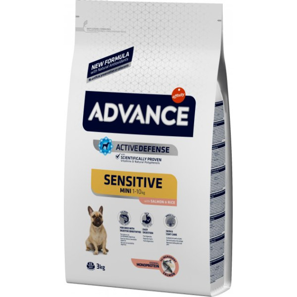 Advance Dog Mini Sensitive Salmon & Rice - Сухий корм для собак дрібних порід з лососем і рисом 3 кг