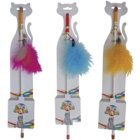 Croci Stick (Кроки Стик) - Игрушка для кошек дразнилка с перышком 6 шт. 46 см