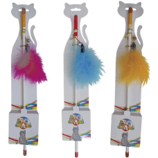 Croci Stick (Крокі Стік) - Іграшка для котів дражнилка з пір'їнкою 6 шт. 46 см