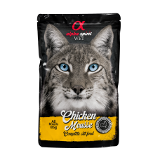 Alpha Spirit Pouch Chicken Mousse Cat - Повнораціонний вологий корм з курятиною для дорослих котів 85 г