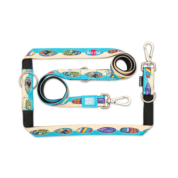 Max & Molly (Макс Молли) Multi-Function Leash Aloha M - Поводок многофункциональный для собак с принтом алоха