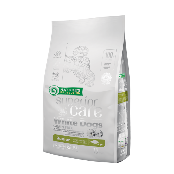 Nature\'s Protection (Натур Протекшн) Superior Care White Dogs Grain Free Junior Small & Mini Breeds - Сухой беззерновой корм для юниоров маленьких и миниатюрных пород с белой шерстью 10 кг