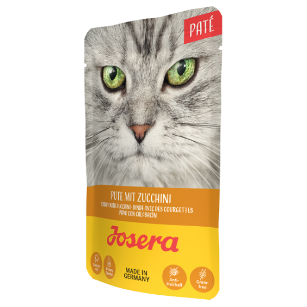 Josera (Йозера) Cat Grain Free Turkey & Zucchini Pate Adult - Влажный беззерновой корм для взрослых котов паштет с мясом индейки и цуккини 85 г