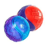 GiGwi (ГиГви) Ball - Игрушка для собак два мяча с пищалкой 6 см