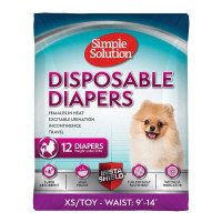 Simple Solution Disposable Diaper X-Small Toy - Памперсы для собак малых пород 12 шт.