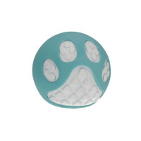 Misoko&Co (Мисоко&Ко) White/Blue Paw Latex Ball - Игрушка для собак мяч белый с лапкой 6.35 см