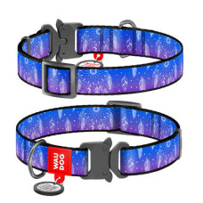 Нашийник, "Ловець снів", метал. пряжка-фастекс, Ш 15 мм, Дл 23-35 см, S, WAUDOG Nylon c QR