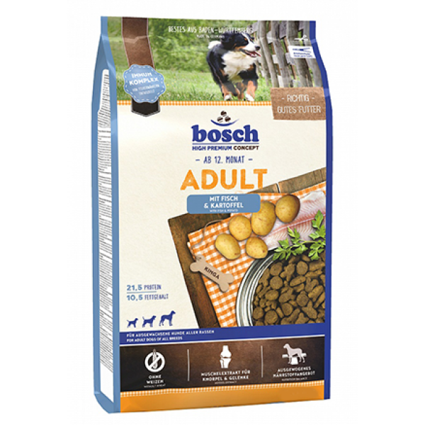 Bosch (Бош) HPC Adult Dog Fish&Potato - Сухой корм для взрослых собак всех пород рыба с картошкой 15 кг