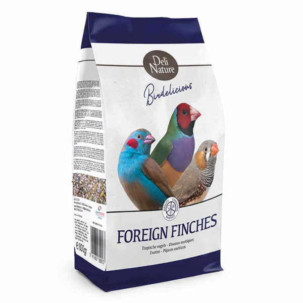 Deli Nature (Дели Натур) Birdelicious Foreign Finches - Полнорационный корм для тропических птиц вьюрков с экструдированными гранулами для дополнительных витаминов и минералов 0,8 кг