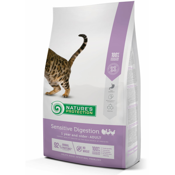 Nature’s Protection (Натур Протекшн) Cat Sensitive Digestion - Сухой корм для взрослых котов с чувствительным пищеварением с мясом птицы 2 кг