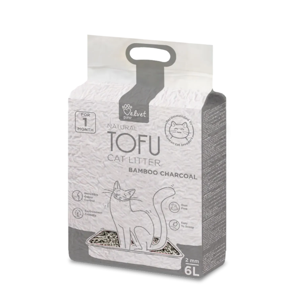 Velvet Paw Tofu (Велвет Пав Тофу) - Наполнитель для кошек с бамбуковым углем 6 л