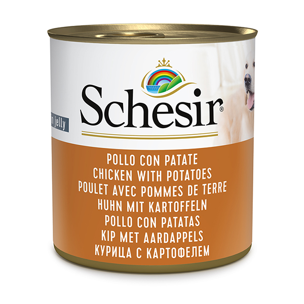 Schesir (Шезир) Dog Chicken with Potatoes In Jelly - Влажный корм для взрослых собак всех пород кусочки курицы в желе 285 г