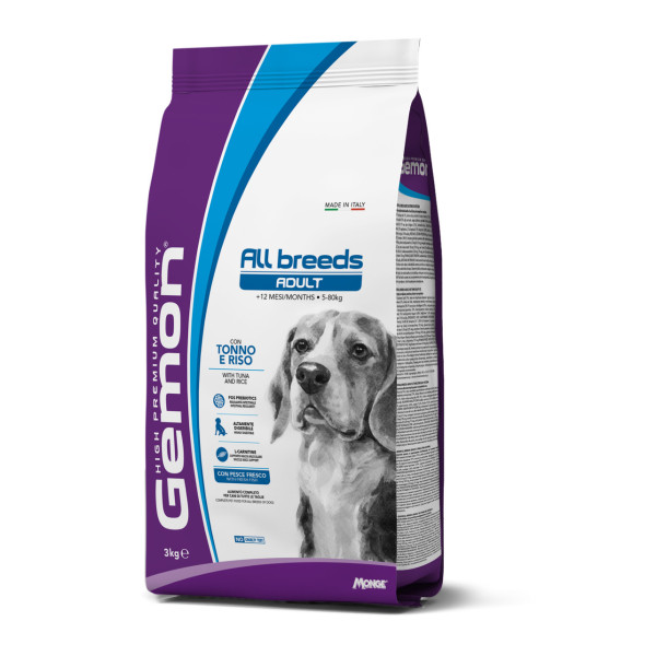 Gemon (Джемон) Dog Tuna & Rice Adult All Breeds - Сухой корм для взрослых собак всех пород с мясом тунца и рисом 3 кг