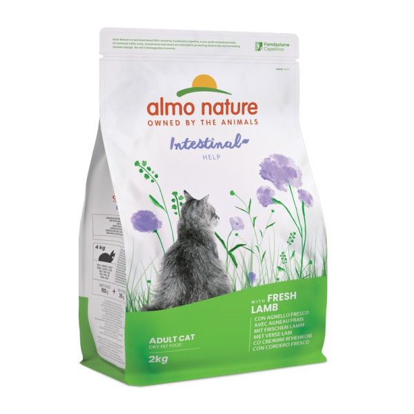 Almo Nature (Алмо Натюр) Holistic Fresh Meat Cat Digestive Help With Lamb - Сухой корм для кошек с чувствительным пищеварением со свежим ягненком 2 кг