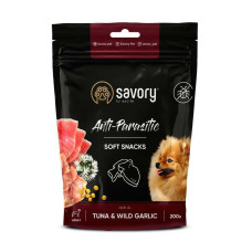 Savory (Сейворі) Soft Snecks AntiParasite Tuna&Wild Garlic - М'які ласощі з антипаразитарним ефектом для собак, тунець та дикий часник, 200 г