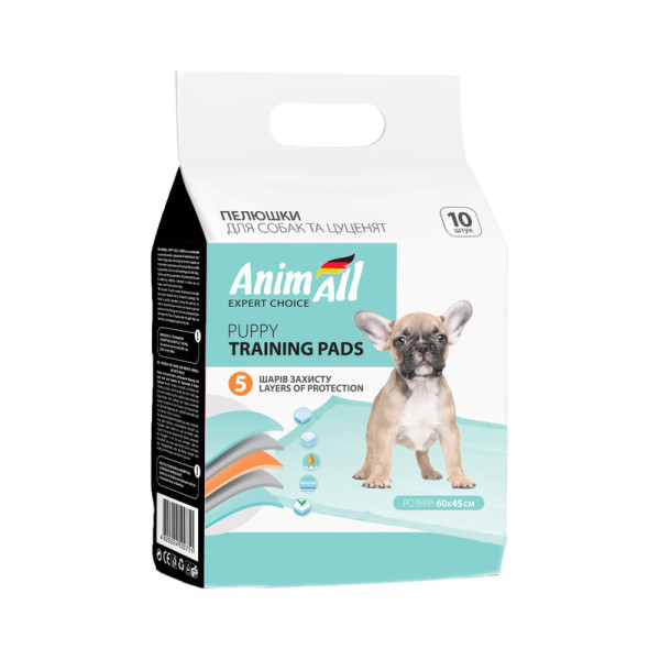 AnimAll (Энимал) Puppy Training Pads - Пеленки для собак и щенков (60Х45 см) 10 шт.