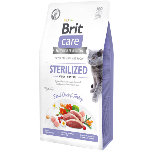 Brit Care (Бріт Кеа) Sterilized Weight Control - Сухий беззерновий корм контроль ваги стерилізованих кішок 0.4 кг