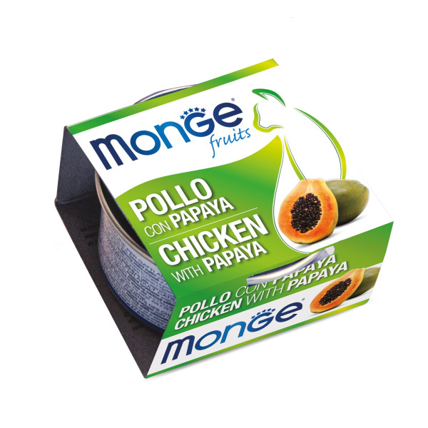 Monge (Монж) Fruits Cat Chicken & Papaya Adult - Влажный корм для взрослых котов с мясом курицы и папайей 80 г