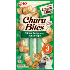 INABA (Інаба) Cat Churu Bites With Chicken&Tuna - Ласощі для котів подушечки з куркою та тунцем 30 г
