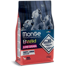 Monge (Монж) Bwild Puppy & Junior Low Grain Deer - Сухий корм для цуценят всіх порід з олениною 2.5 кг