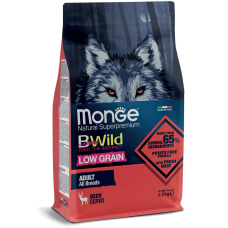 Monge (Монж) Bwild Dog All Breed Low Grain Deer сухий корм для собак усіх порід з олениною 2.5 кг