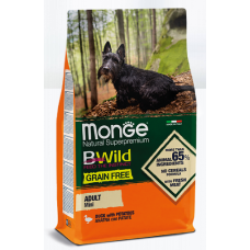 Monge (Монж) Bwild Dog Adult Mini Grain Free Anatra - Сухий корм для собак дрібних порід беззерновий з качкою 2.5 кг
