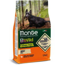Monge (Монж) Bwild Dog Grain Free Duck & Potatoes Adult Mini - Сухий беззерновий корм для дорослих собак дрібних порід з м’ясом качки та картоплею 2.5 кг