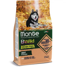 Monge (Монж) Bwіld Dog Adult All Breed Grain Free Salmon - Сухий корм для собак усіх порід беззерновий з лососем 2.5 кг