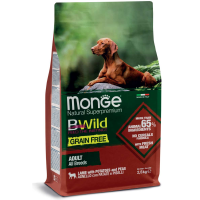 Monge (Монж) Bwild Dog Adult All Breed Grain Agnello - Сухой корм для взрослых собак всех пород беззерновой с ягненком 2.5 кг
