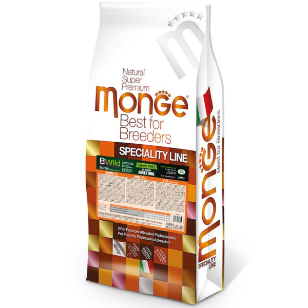 Monge (Монж) Bwild Dog Grain Free Duck & Potatoes Adult All Breeds Сухой беззерновой корм для взрослых собак всех пород с мясом утки и картошкой 15 кг