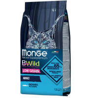 Monge (Монж) Cat Bwild Low Grain Anchovies - Сухой корм для взрослых котов с анчоусами 1.5 кг