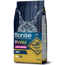Monge (Монж) Cat Bwild Low Grain Hare - Сухий корм для дорослих котів із зайцем 1.5 кг