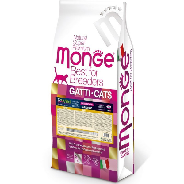Monge (Монж) Bwild Cat Low Grain Rabbit Adult - Сухой корм для взрослых котов с мясом зайца 10 кг