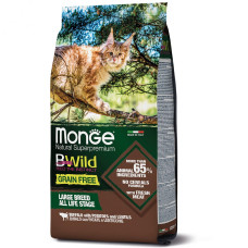 Monge (Монж) Cat Large Breed Bwild Grain Free Buffalo - Cухий беззерновий корм для котів великих порід з буйволом 1.5 кг